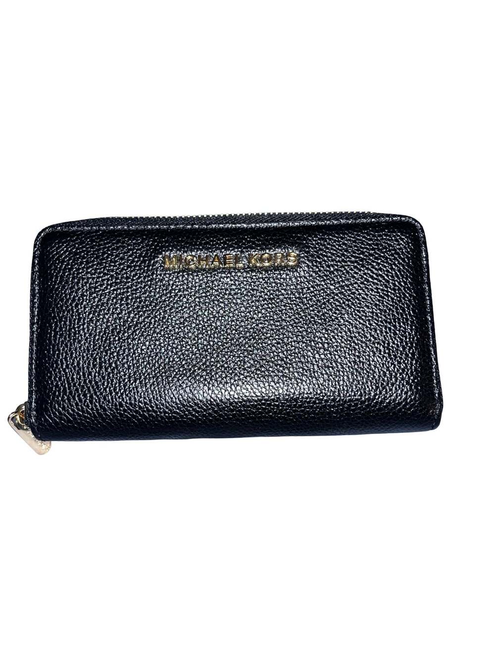 Michael Kors Jet Set Travel Large Pebbled Leather Smartphone Wristlet Wallet